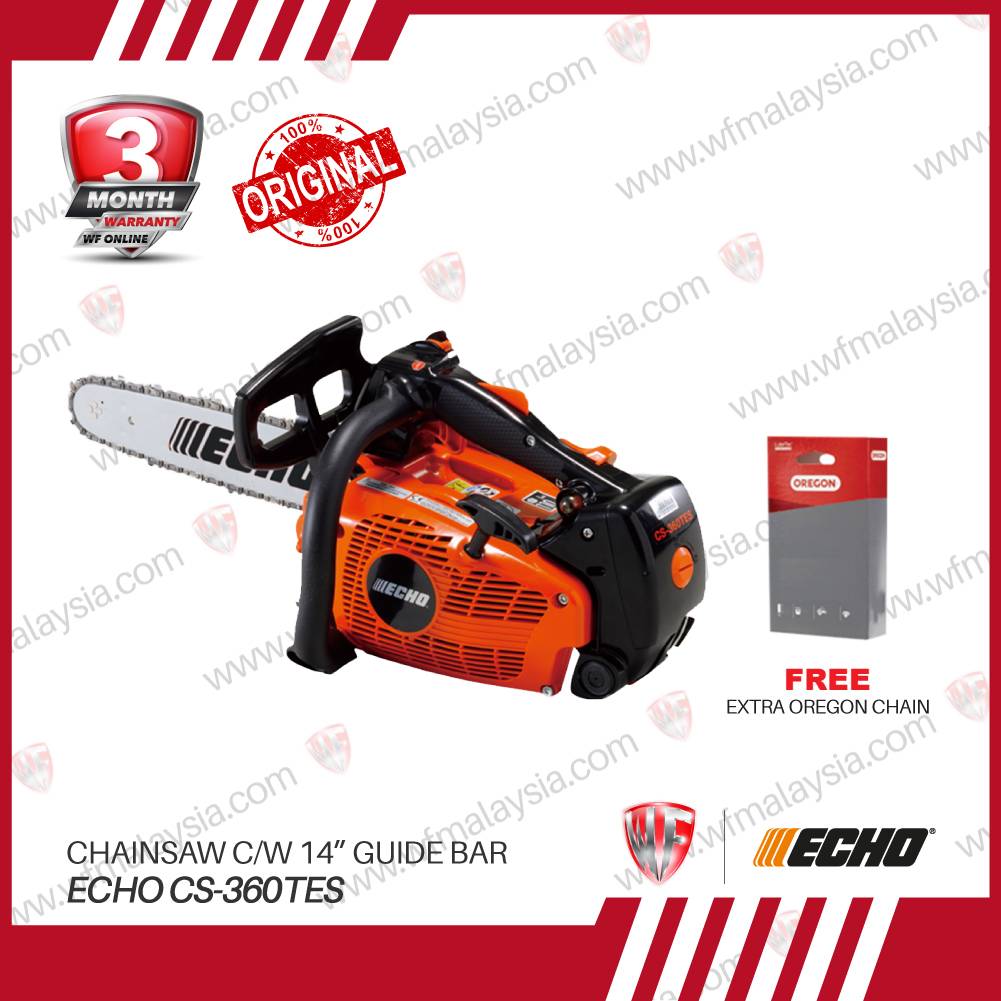 Echo CS360TES 35.8cc 2.2HP 14'' Professional Top Handle Chainsaw Foc