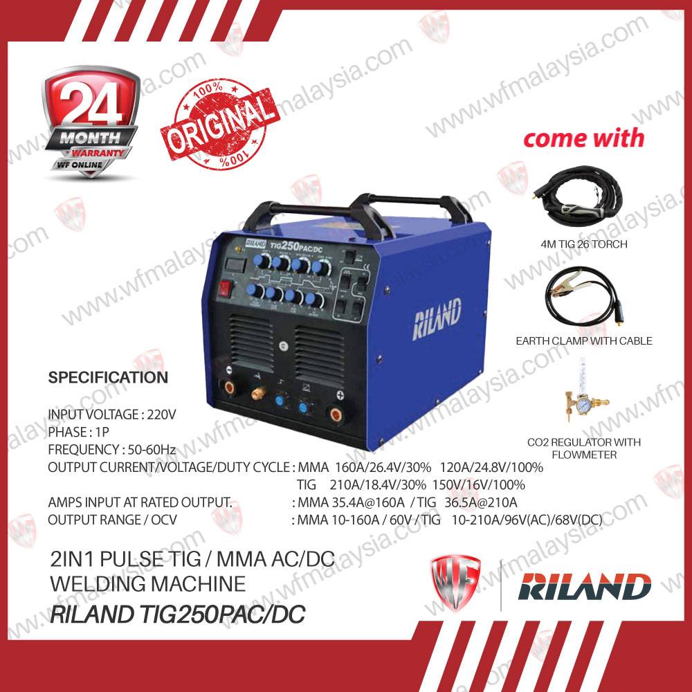 Riland TIG 250PAC/DC MOSFET Inverter Pulse TIG / MMA 2 in 1 AC/DC