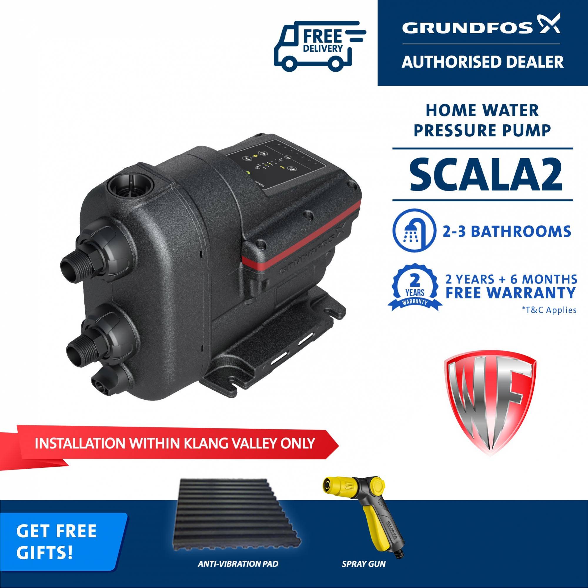 [With Installation] Grundfos SCALA2 345 Home Water Pressure Booster Pump