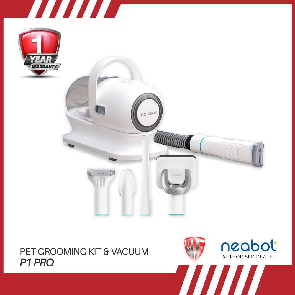 Neabot Pet Grooming Kit & Vacuum P1 Pro White Colour for Cats & Dogs
