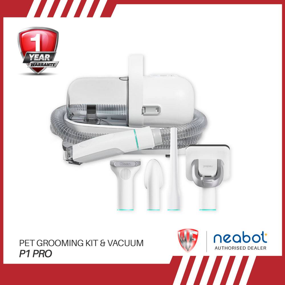 Neabot Pet Grooming Kit & Vacuum P1 Pro White Colour for Cats & Dogs
