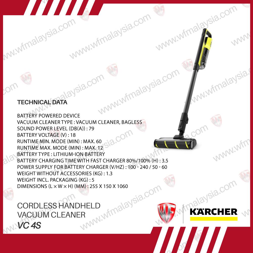 Karcher VC 4s Cordless Handheld Vacuum Cleaner VC4s