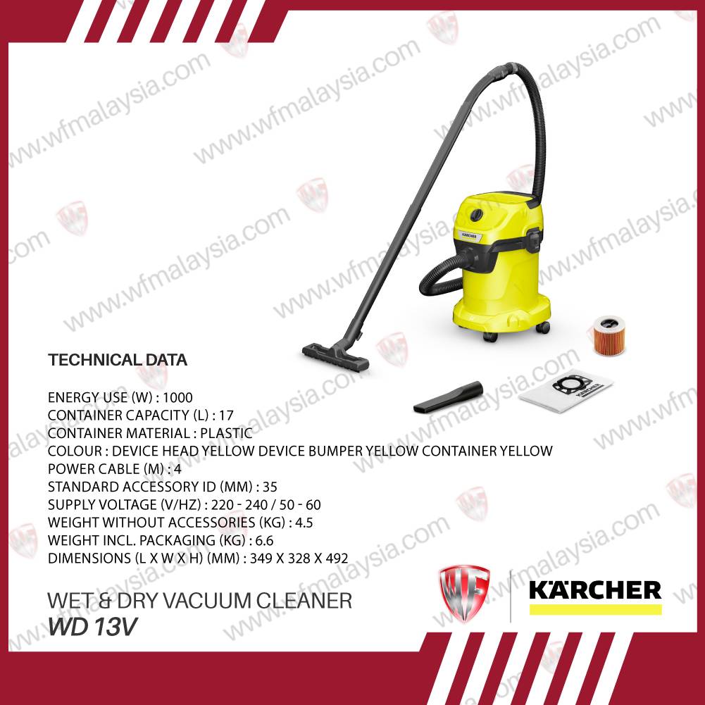 KARCHER WD3 V Wet and Dry Vacuum Cleaner (1 Year Warranty)