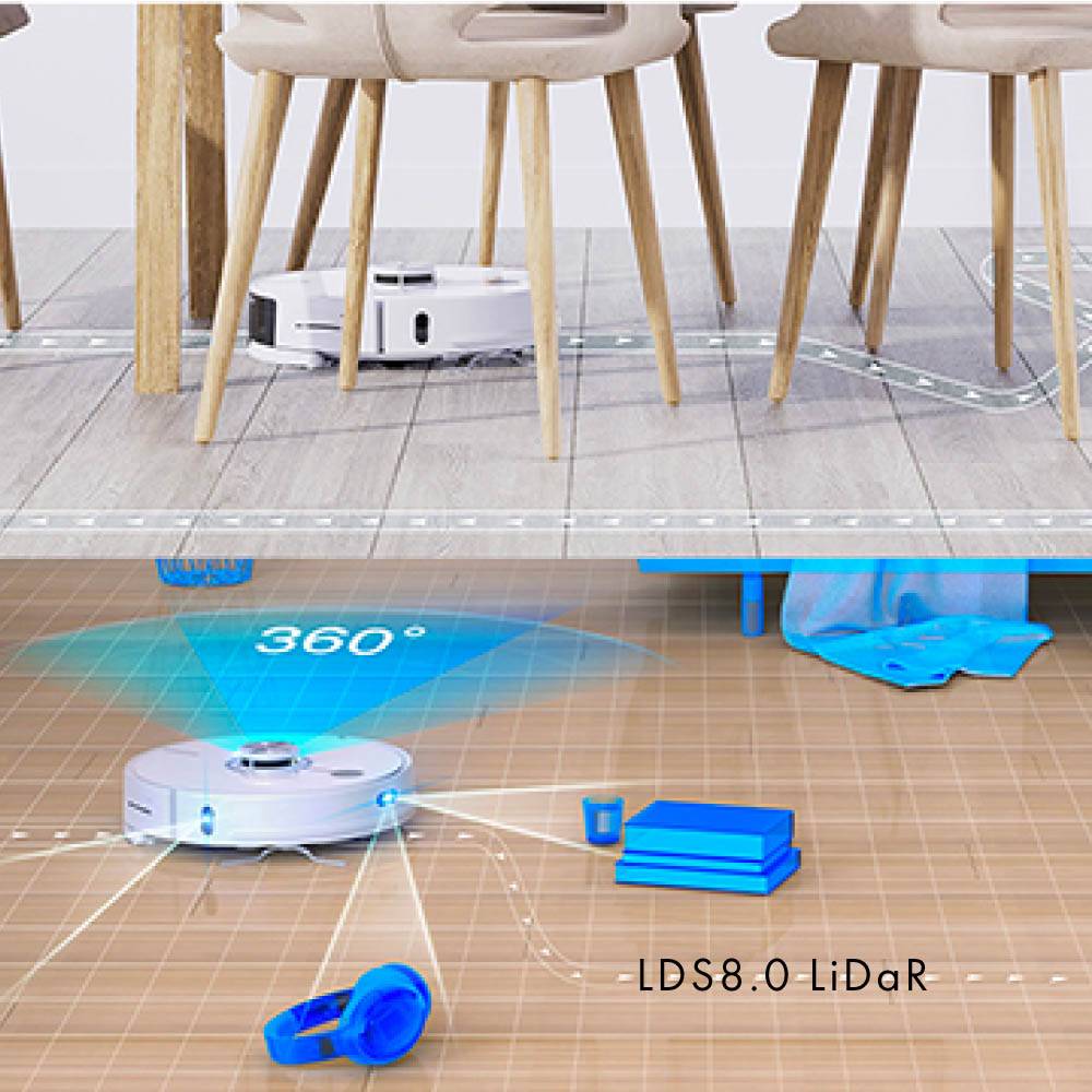 Neabot Smart Robot Vacuum and Mop NoMo N2 Lite Google Home Assistant