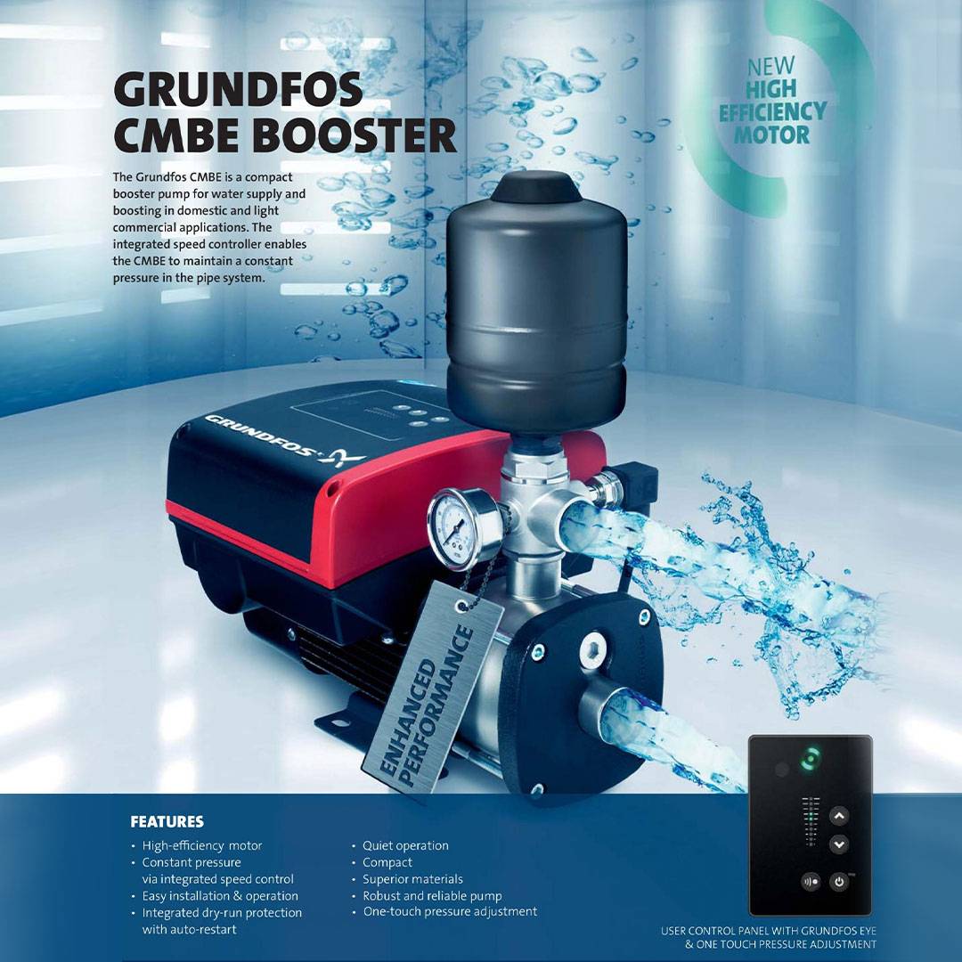 Grundfos CMBE562 Home Water Pressure Booster Pump