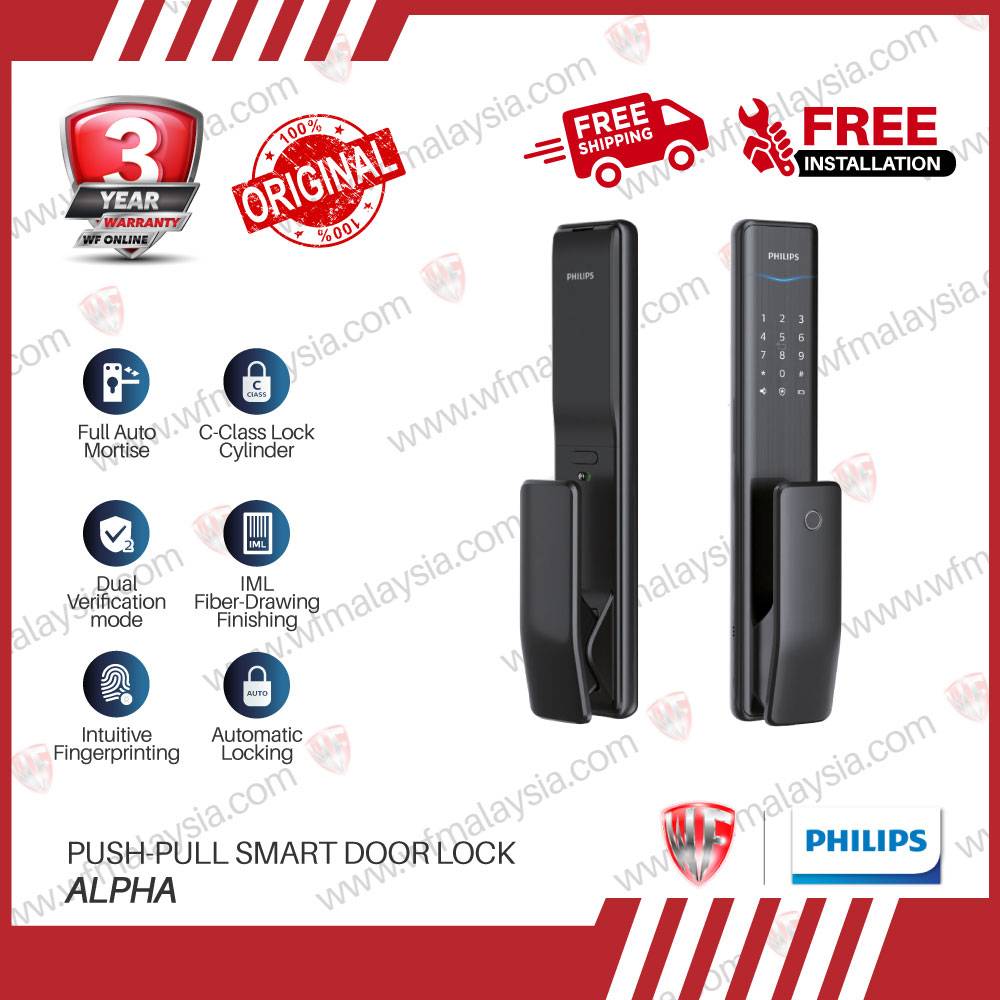 PHILIPS ALPHA MODEL DIGITAL SMART DOOR LOCK Pushpull Smart Door Lock