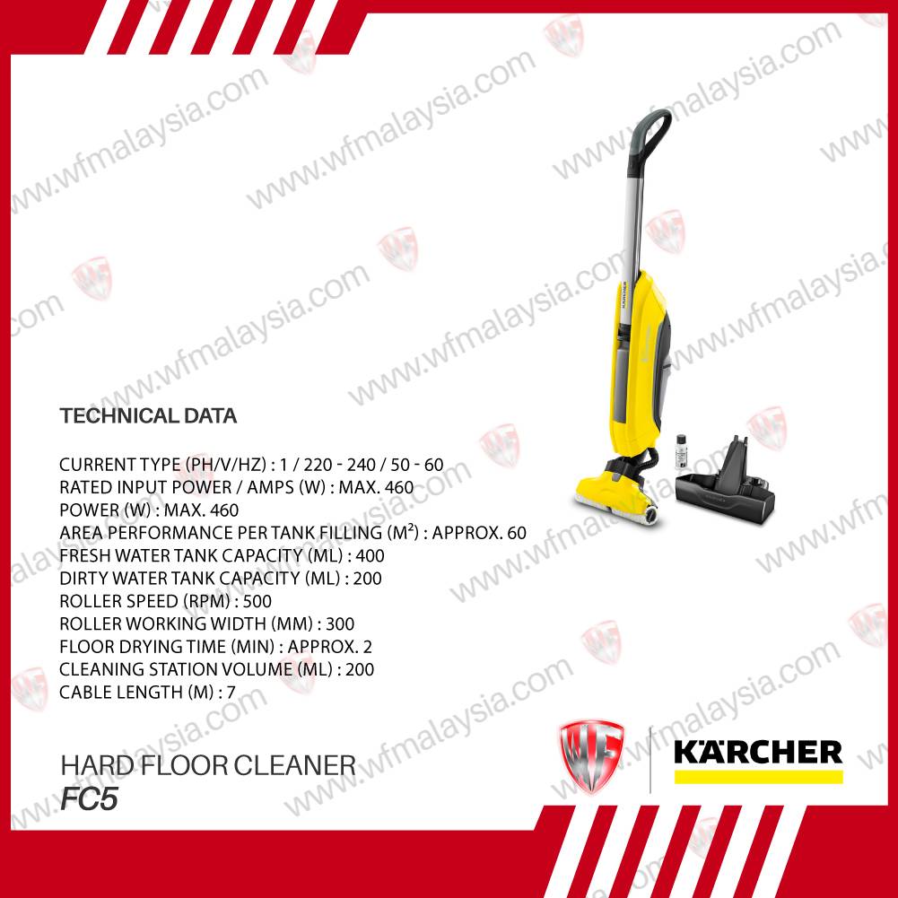 KARCHER FC5 2IN1 MOP & VACUUM FLOOR CLEANER 460W (1 YEARS WARRANTY)