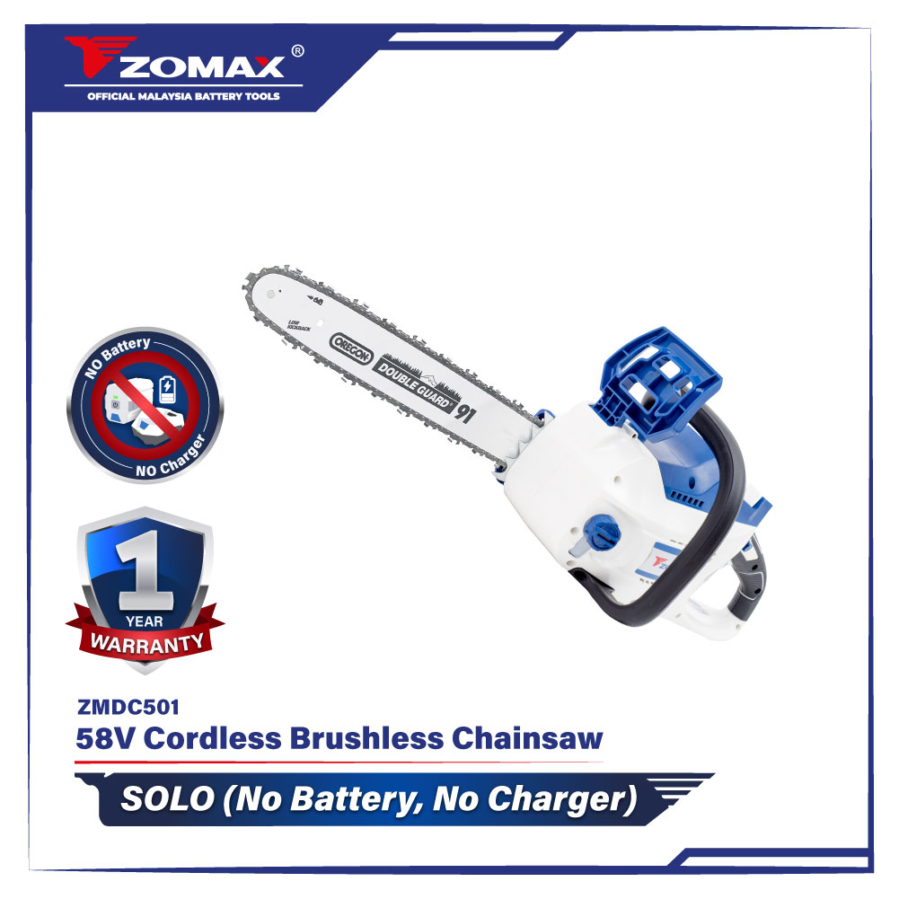 ZOMAX ZMDC501 58V Cordless Brushless Chainsaw (SOLO No Battery, No
