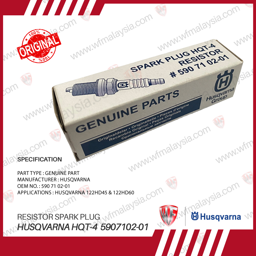 Bougie D'allumage HQT-4 Compatible Husqvarna 122HD45/122HD60 - Référence 590710201 - 9