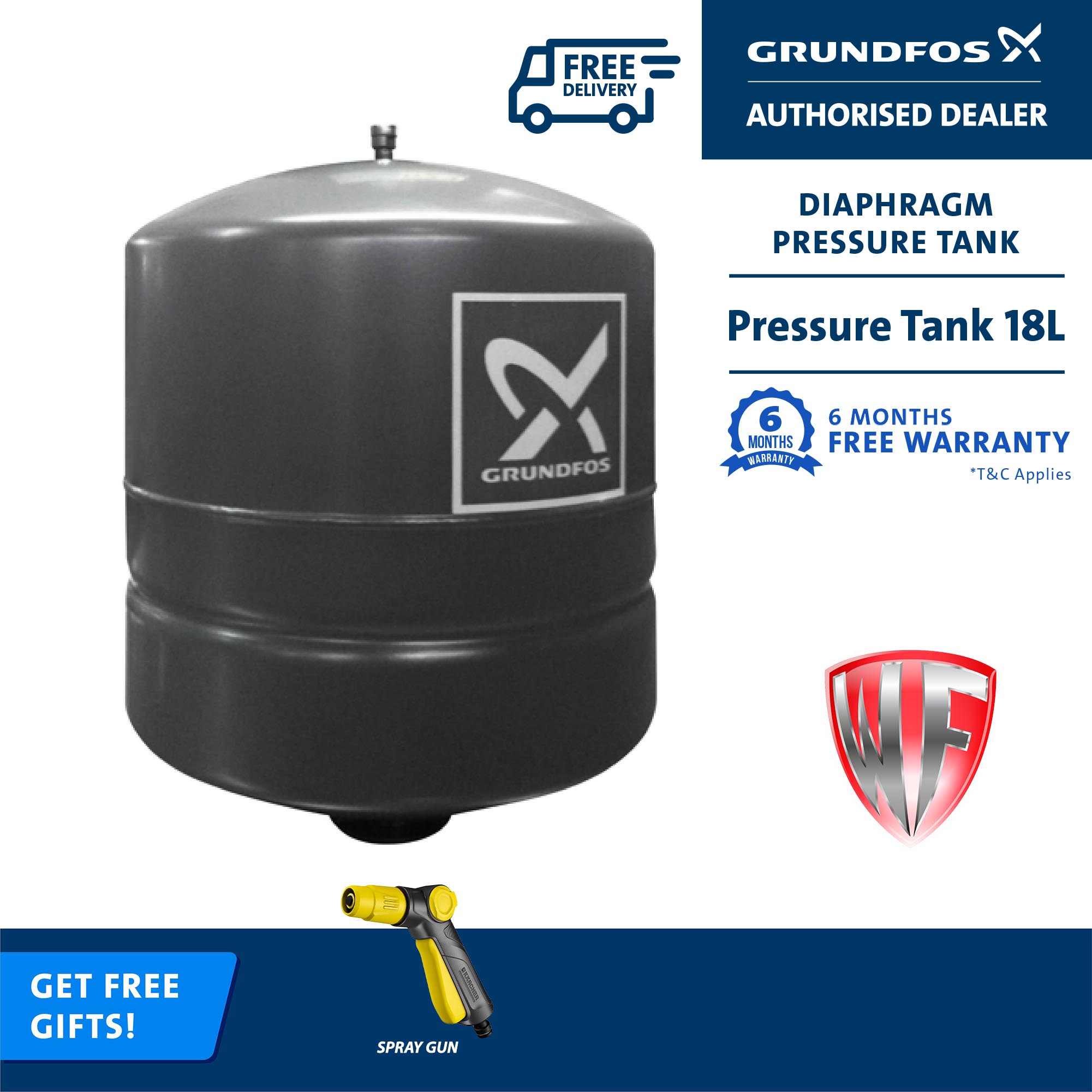 Grundfos Pressure Tank 18L