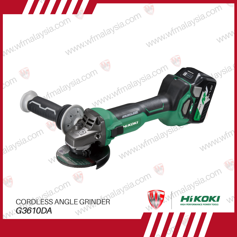 HIKOKI MULTI VOLT G3610DA 36V 100MM CORDLESS DISC GRINDER WITH